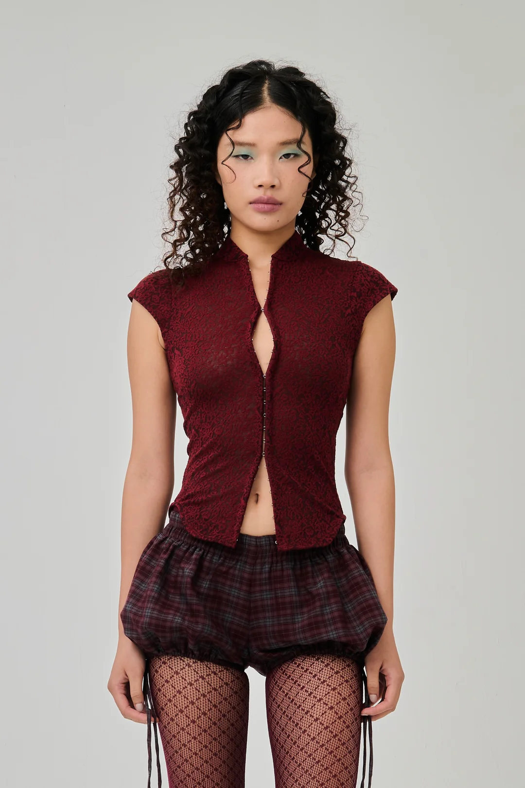 Amity Lace Top Maroon - BEV C multi label store