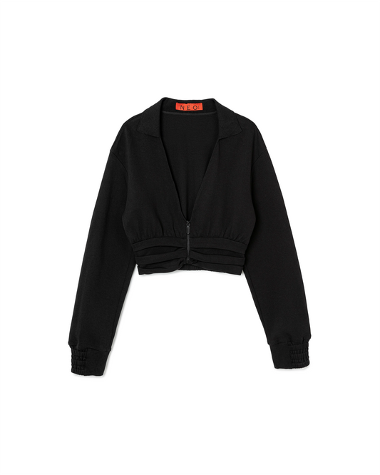 N E O VOL.2_CH.2 BOXER CROP TOP - BLACK - BEV C multi label store