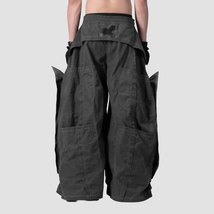 DOUBLE LAYER PANTS - GREY - BEV C multi label store