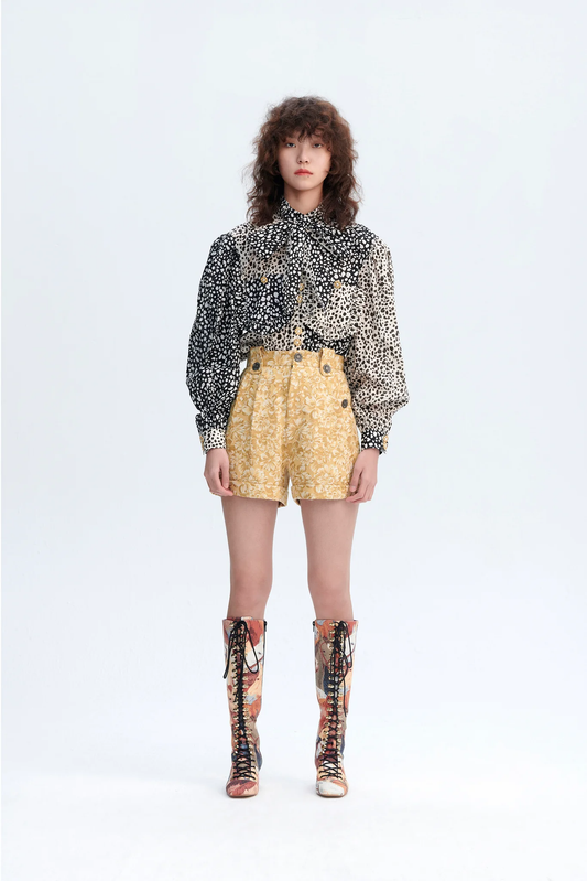 Grandma Wedding Dinner Shorts (Light Mustard) - BEV C multi label store