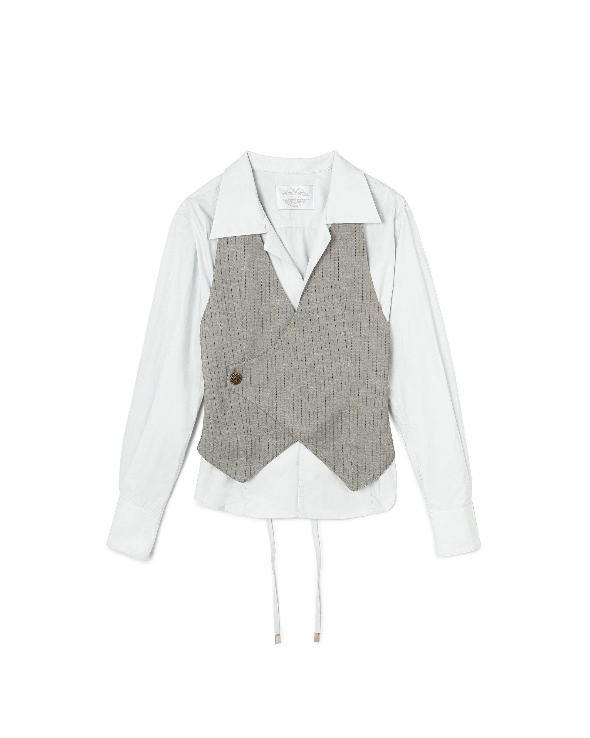 N E O VOL.2_CH.2 DETECTIVE SET SHIRT - LIGHT GREY - BEV C multi label store