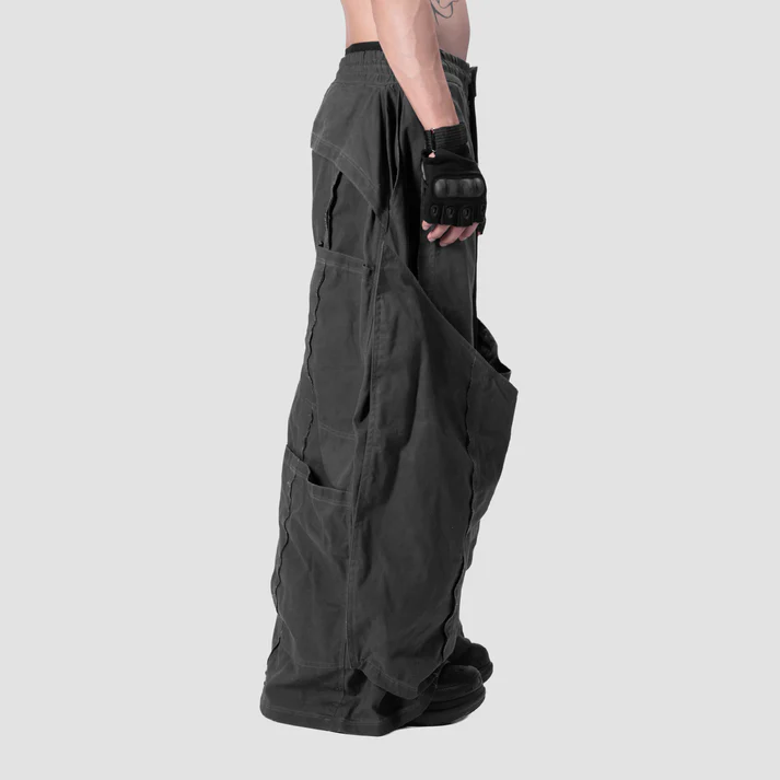 DOUBLE LAYER PANTS - GREY - BEV C multi label store