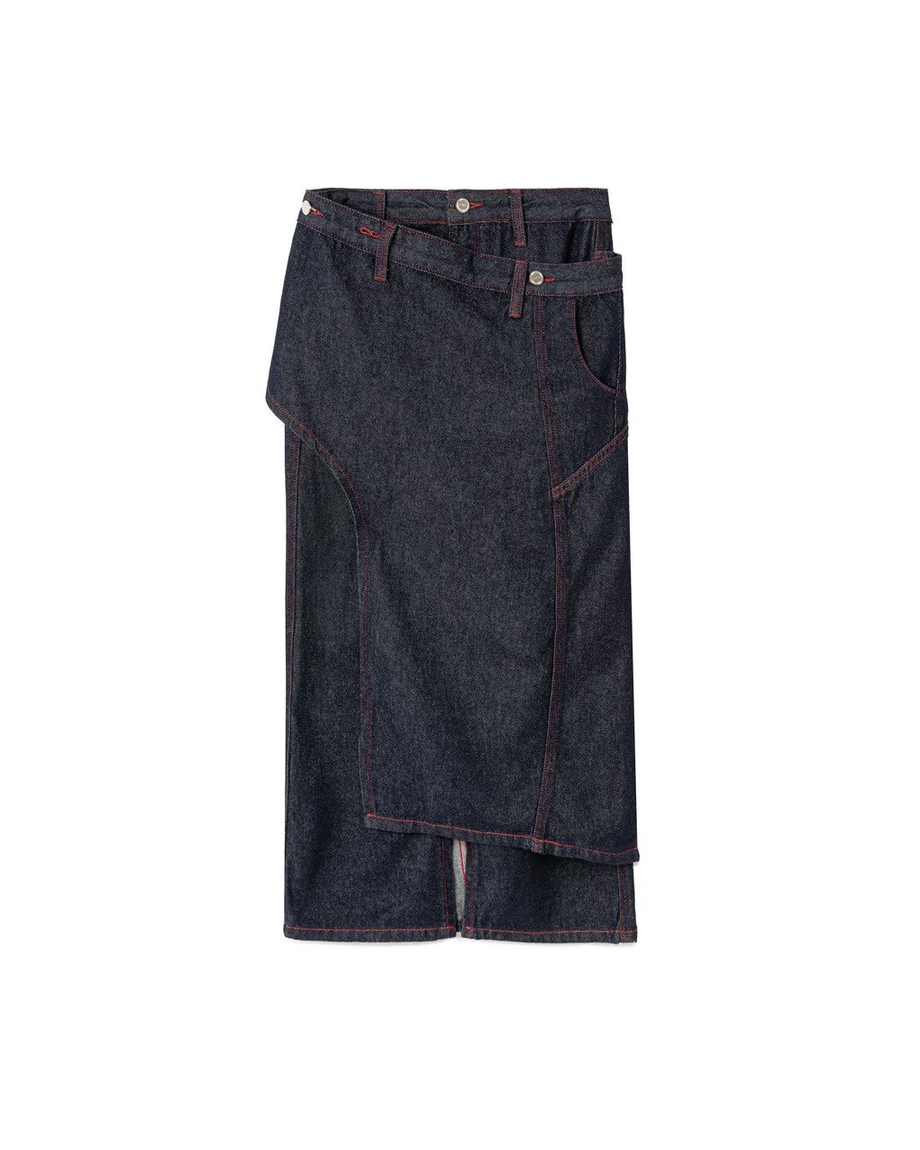 N E O VOL.2_CH.2 RED SELVAGE DENIM SKIRT - BEV C multi label store