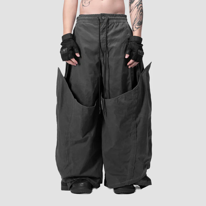 DOUBLE LAYER PANTS - GREY - BEV C multi label store