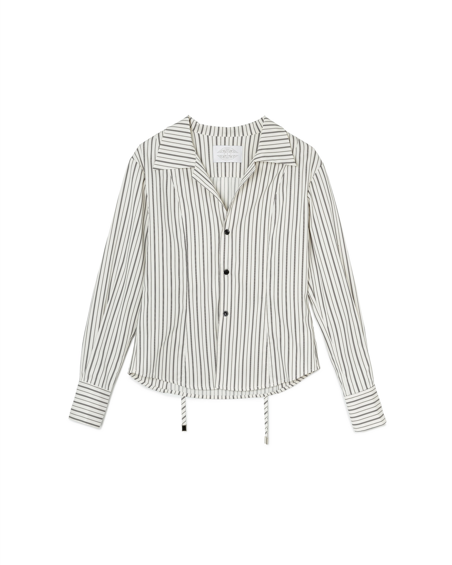 N E O VOL.2_CH.2 STRIPED DRAWSTRING SHIRT - BEV C multi label store