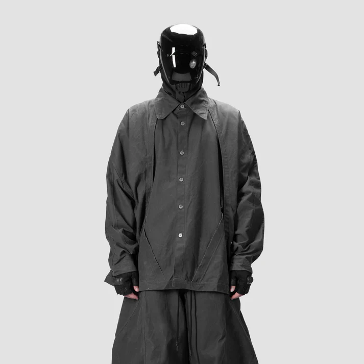 BACK PLEATED SHIRT - GREY - BEV C multi label store