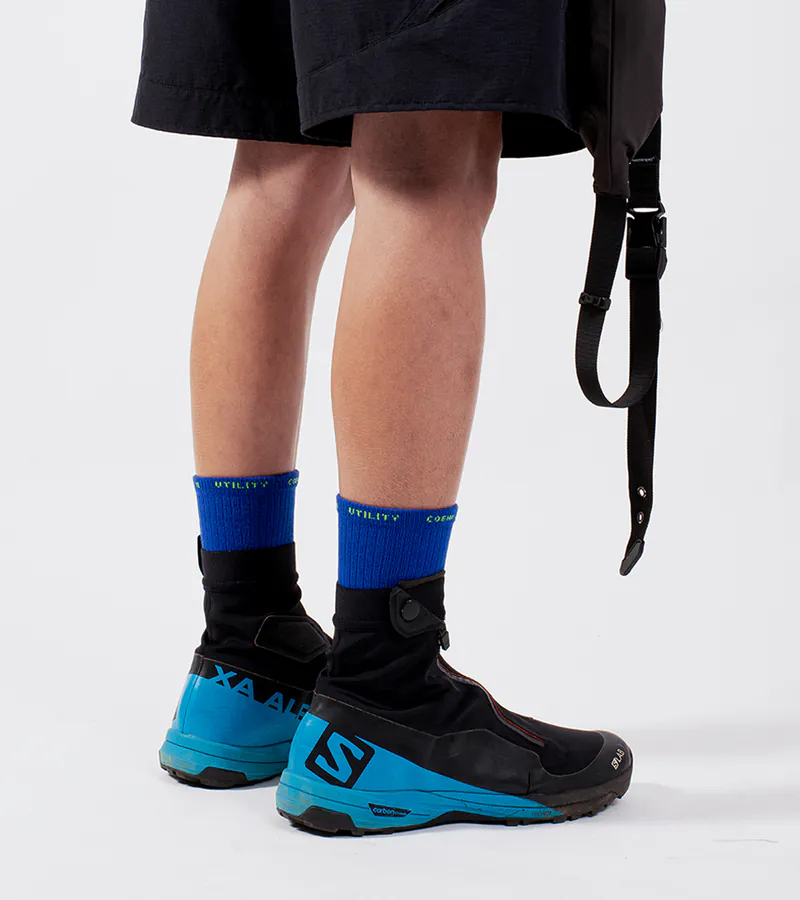 Blue - Essential Mid Socks - BEV C multi label store