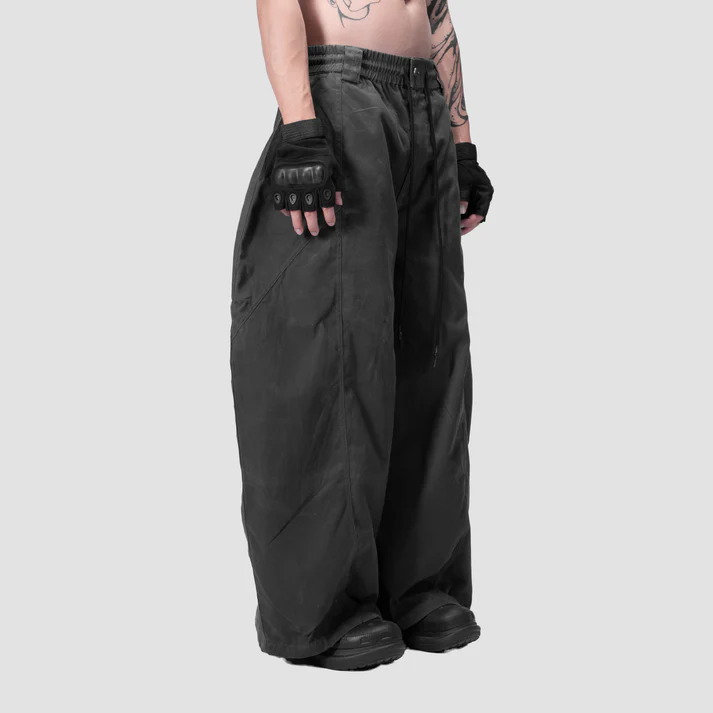 SPLIT CURVE PANTS - GREY - BEV C multi label store