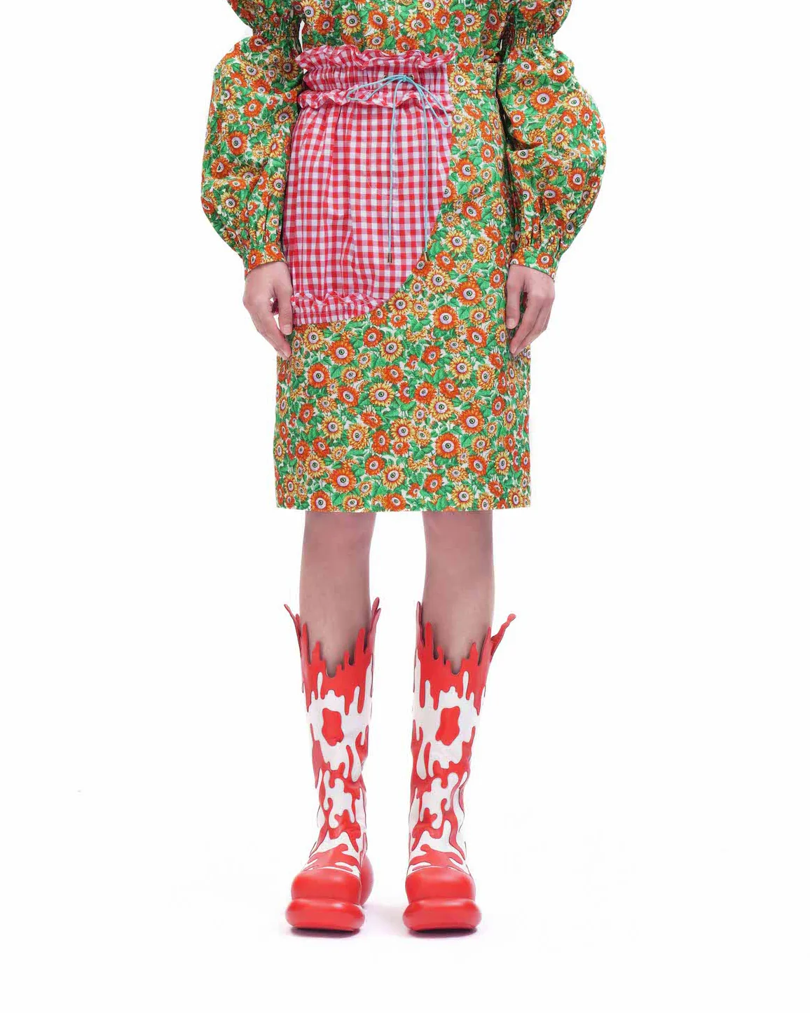Eye Of The Beholder Skirt (Red Checks) - BEV C multi label store