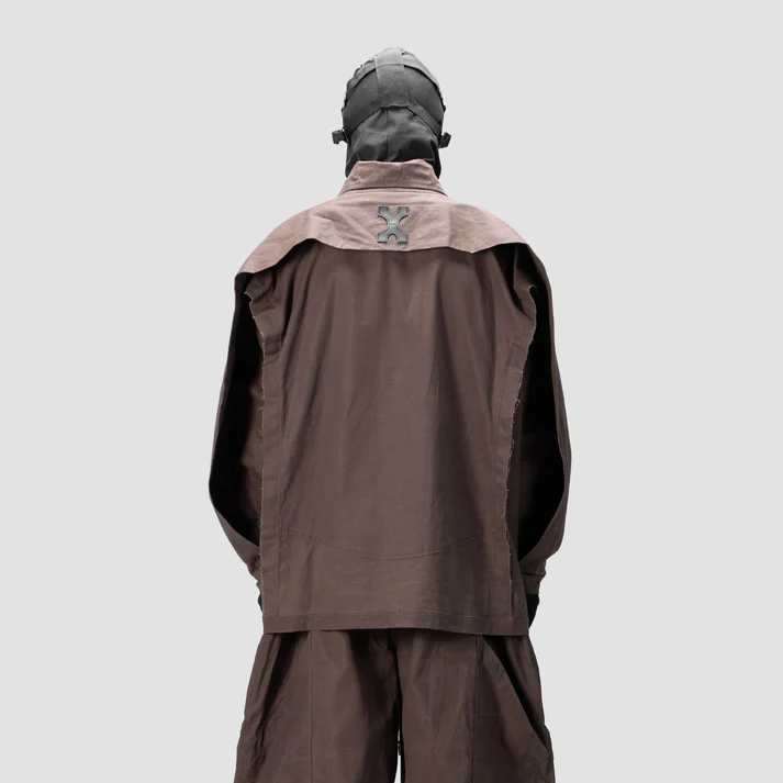 BACK PLEATED SHIRT - BROWN - BEV C multi label store