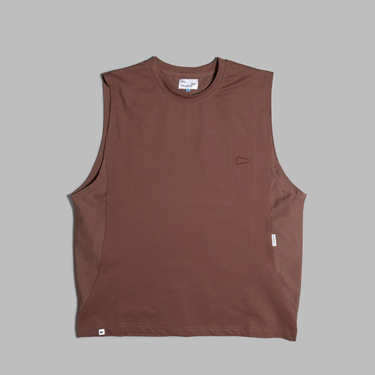 Sleeveless 2-Tone / Cotton – Maroon - BEV C multi label store