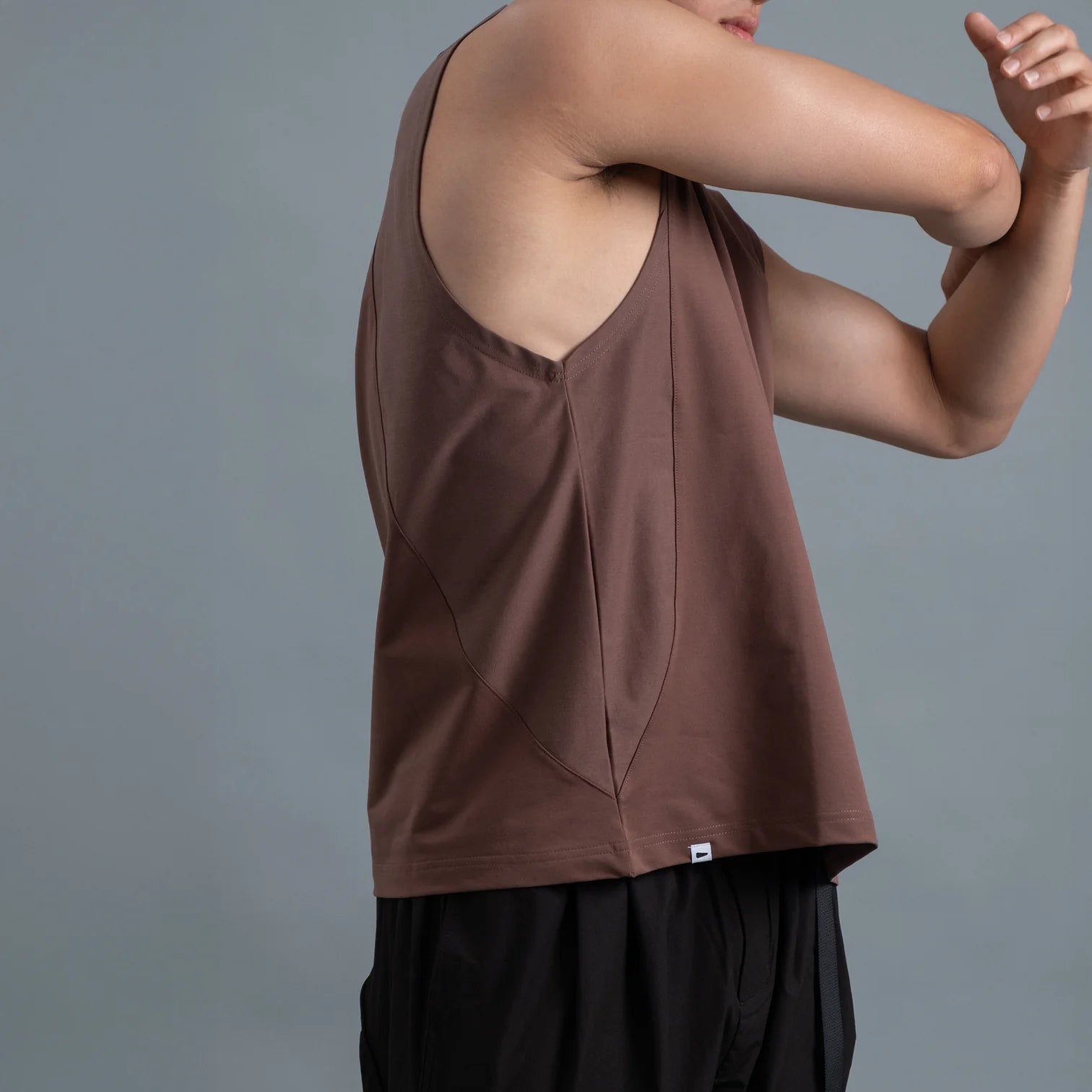 Sleeveless 2-Tone / Cotton – Maroon - BEV C multi label store