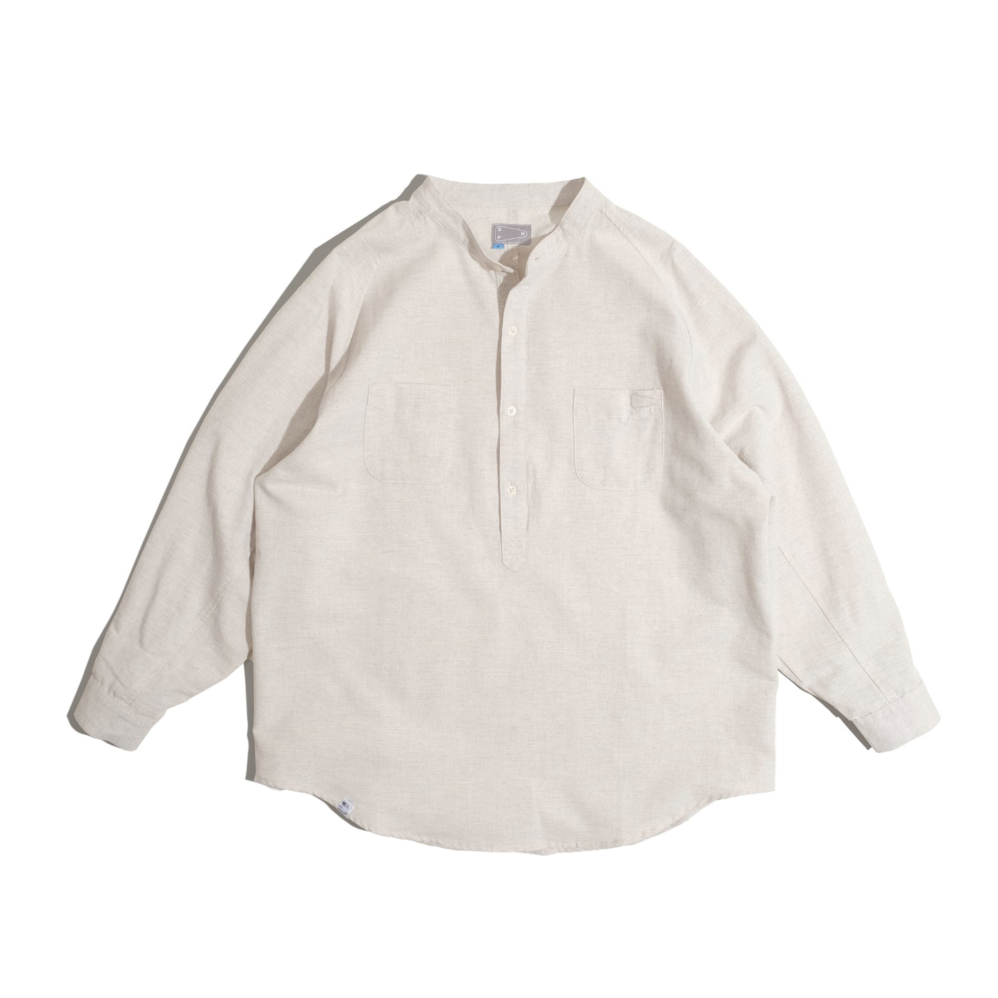 Popover Shirt / Cotton Linen - Beige - BEV C multi label store