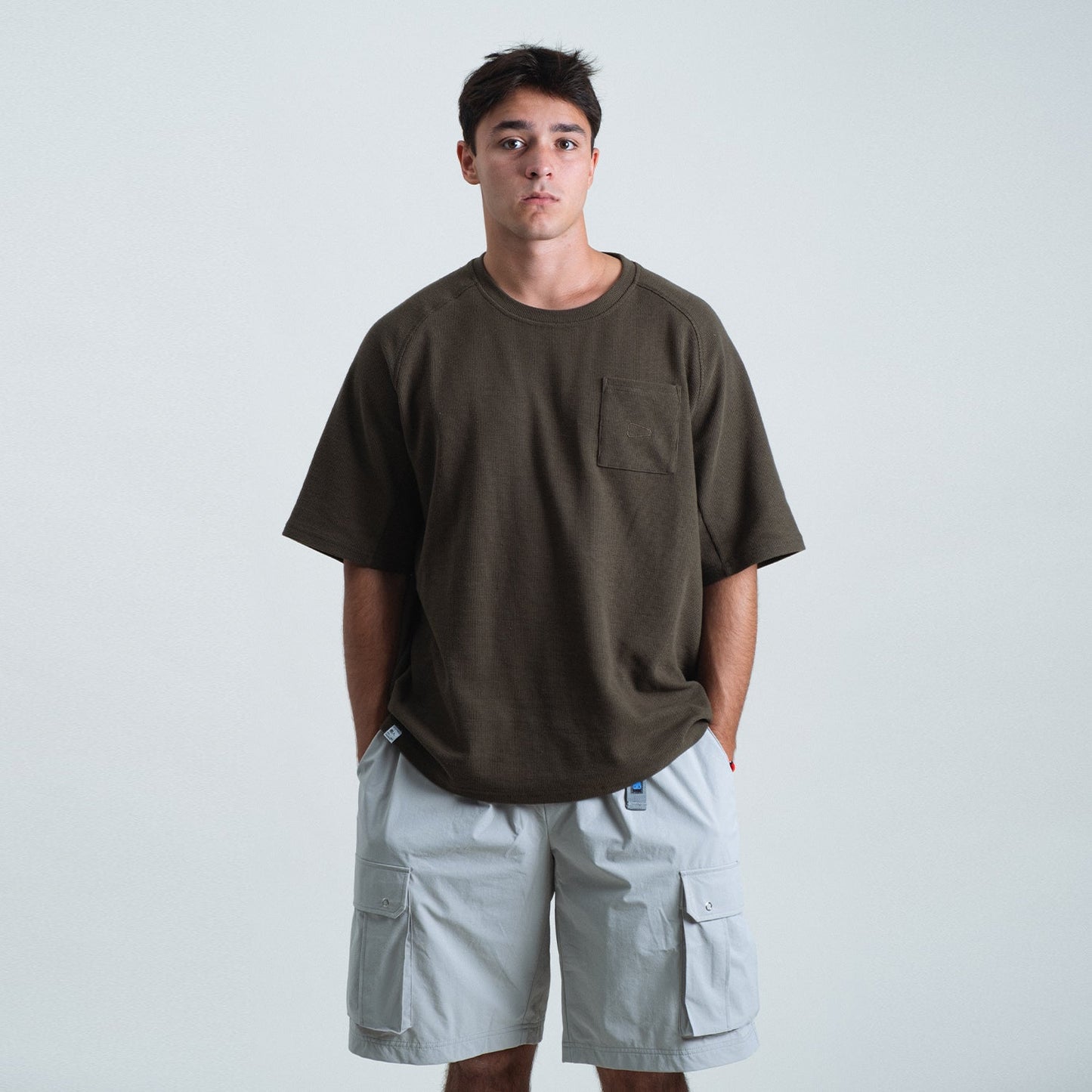 M65 Cargo Shorts / Nylon - Pale Grey - BEV C multi label store