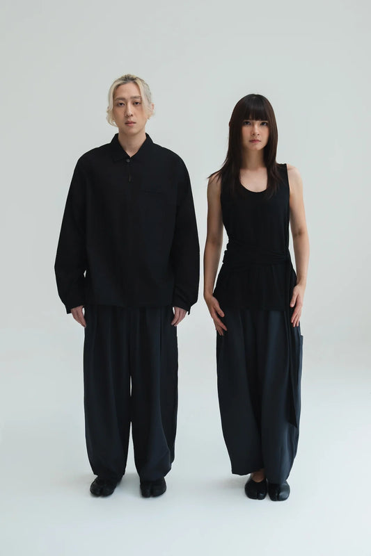 Gender Neutral Cocoon Trousers (Poly / Dark Grey) - BEV C multi label store