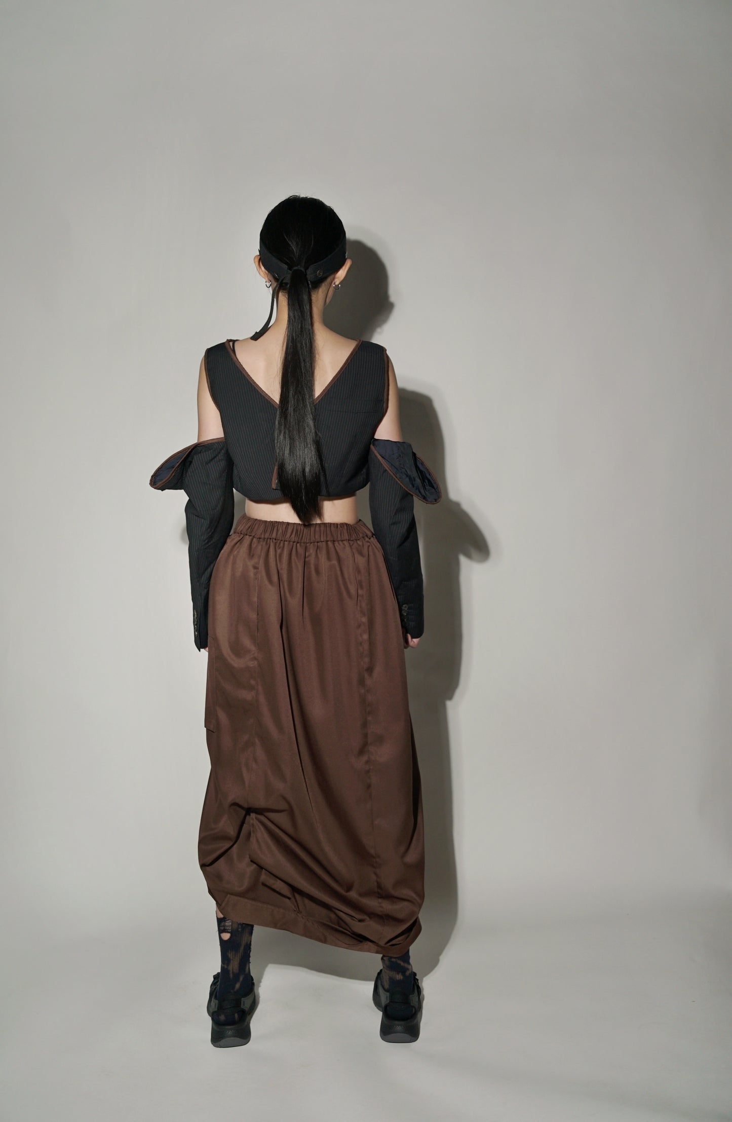 Open Up Sleeves Cropped Top [ Sustainable Line ] - BEV C multi label store