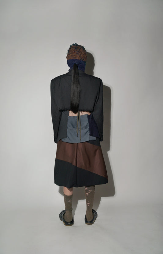 Patchwork Low Waisted skirt [ Sustainable Line ] - BEV C multi label store
