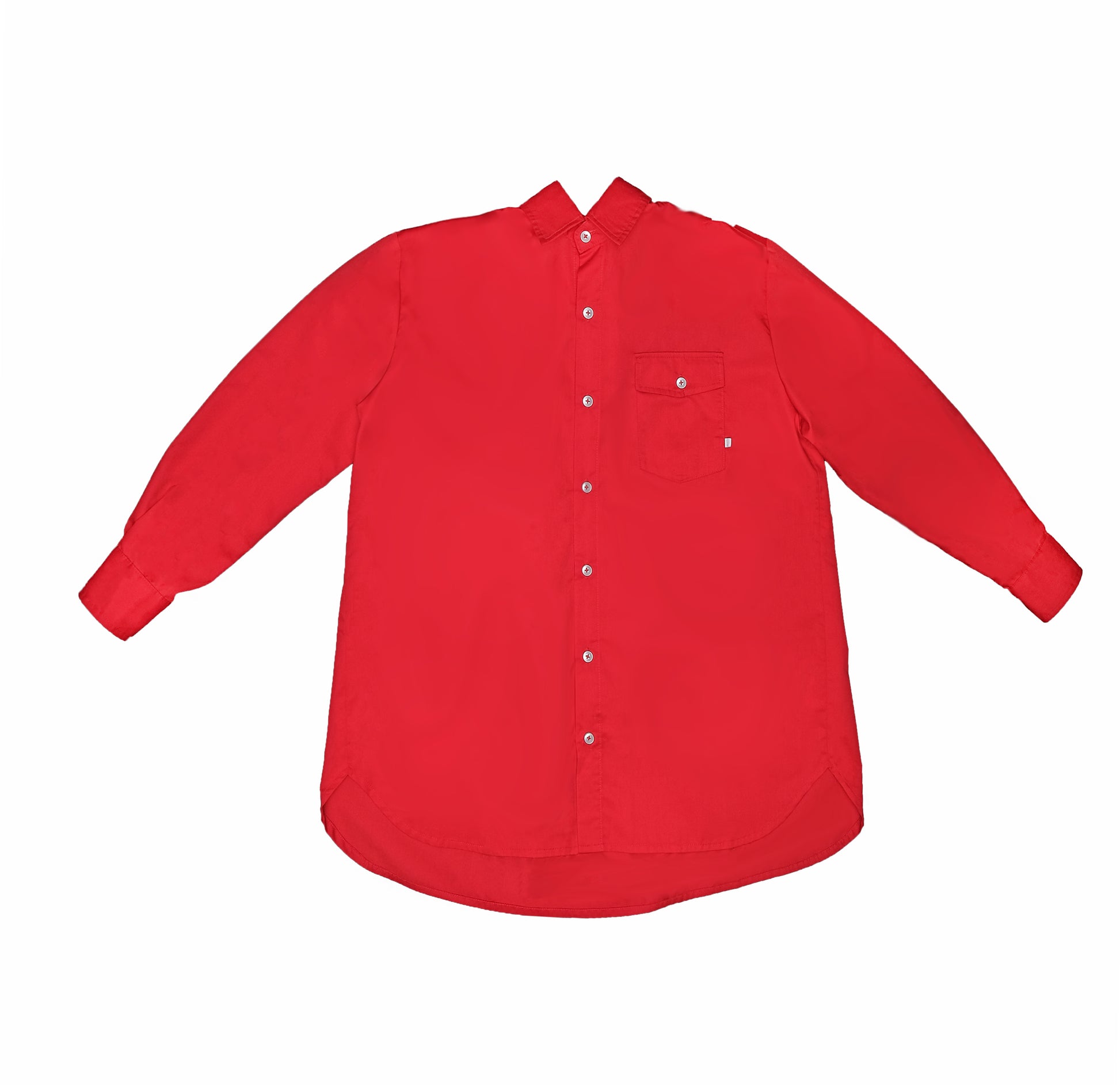 Magnolia Giant Collar Shirt - Red - BEV C multi label store