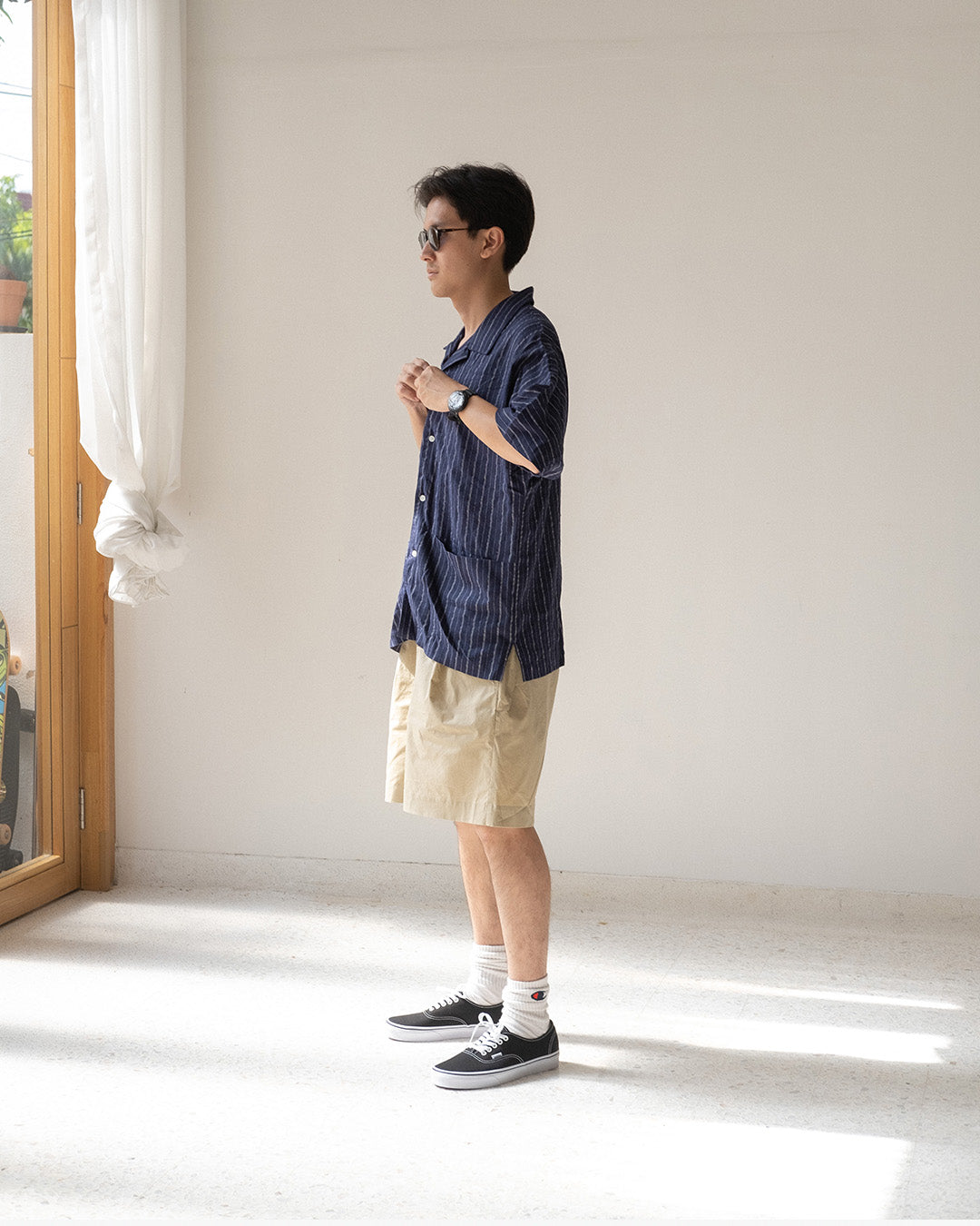 EZ Shorts / Cotton Spandex - Beige - BEV C multi label store