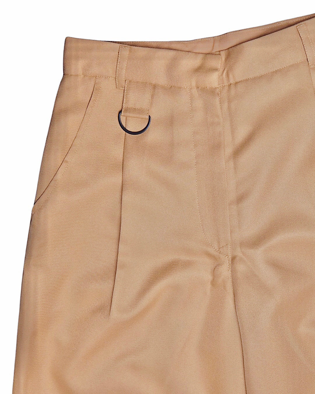 Highwaist Shorts with Ring - Khaki - BEV C multi label store
