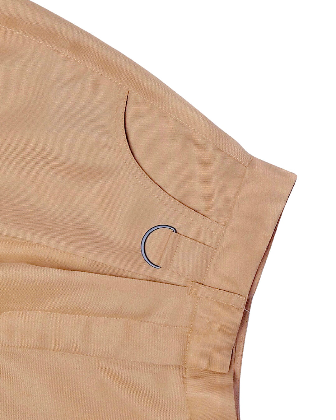 Highwaist Shorts with Ring - Khaki - BEV C multi label store
