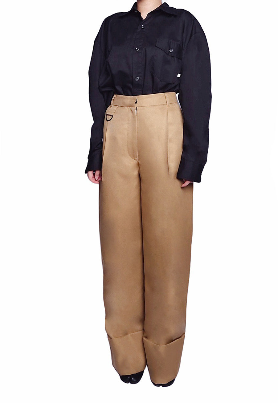 Highwaist Long Pants with Ring (Khaki) - BEV C multi label store