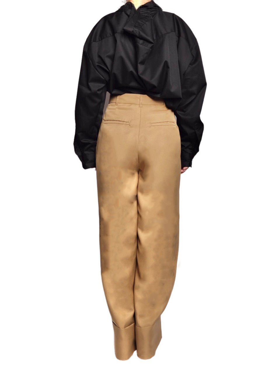 Highwaist Long Pants with Ring (Khaki) - BEV C multi label store