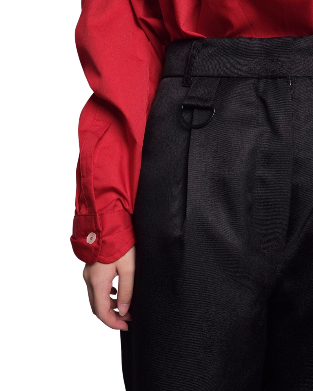 Highwaist Long Pants with Ring (Black) - BEV C multi label store