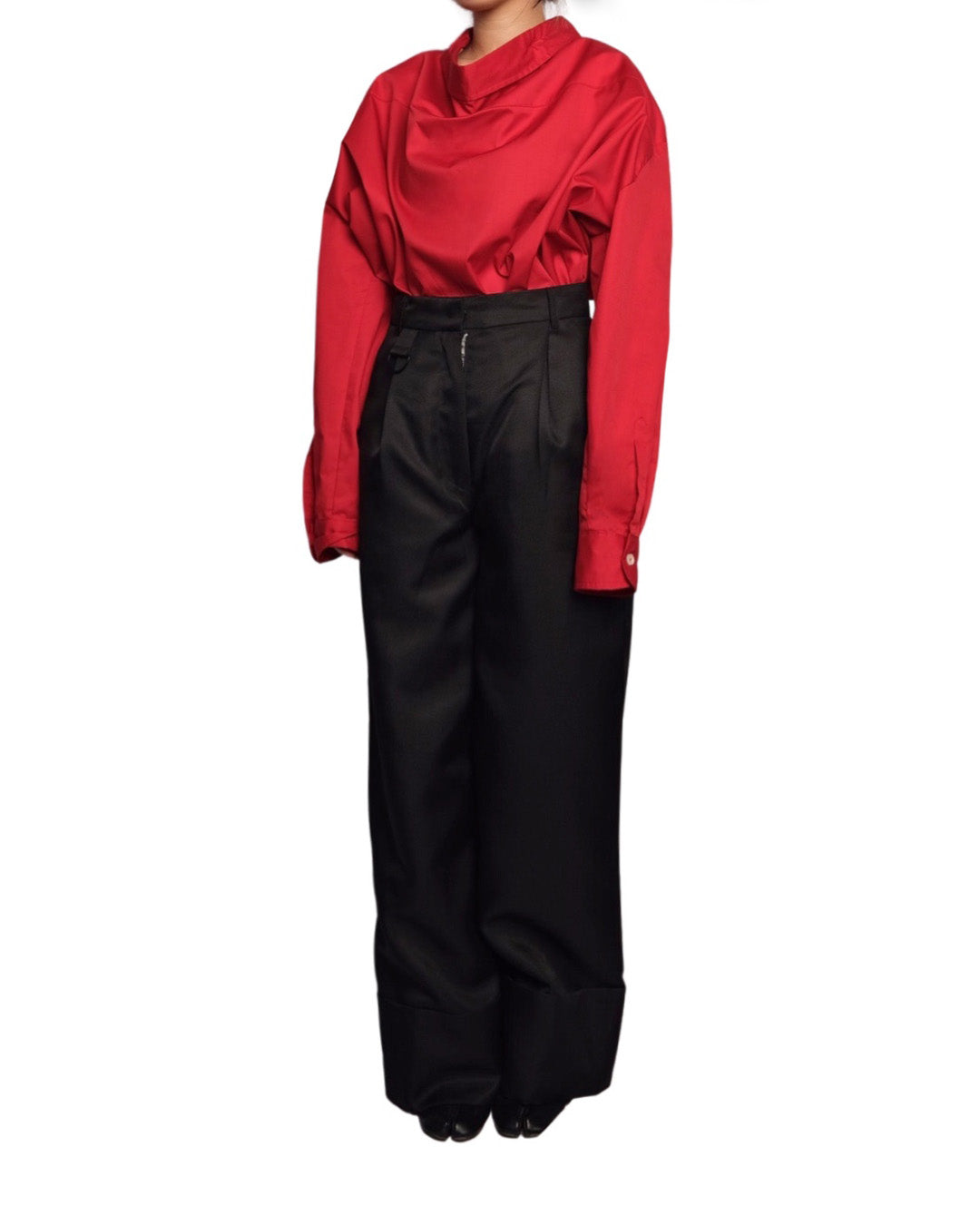 Highwaist Long Pants with Ring (Black) - BEV C multi label store