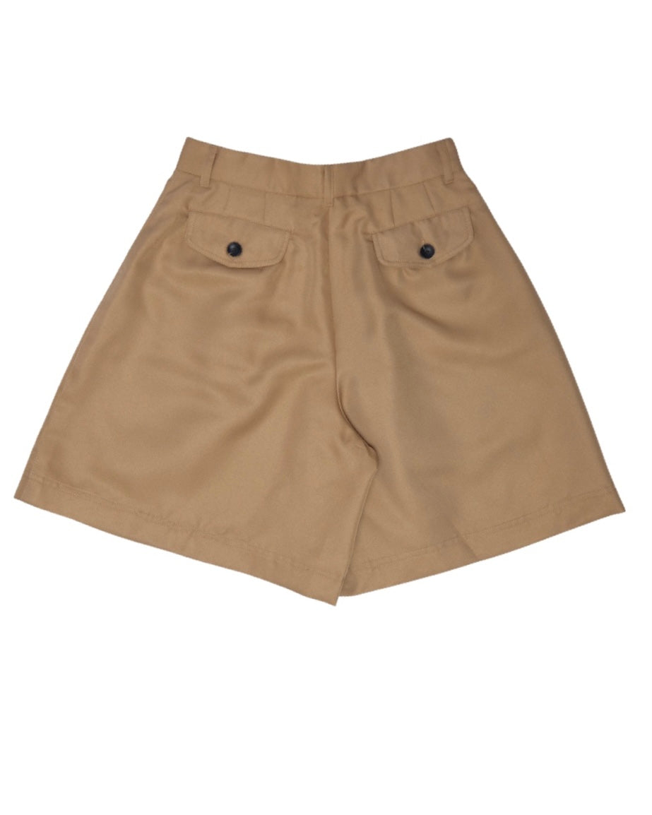 Highwaist Shorts with Ring - Khaki - BEV C multi label store