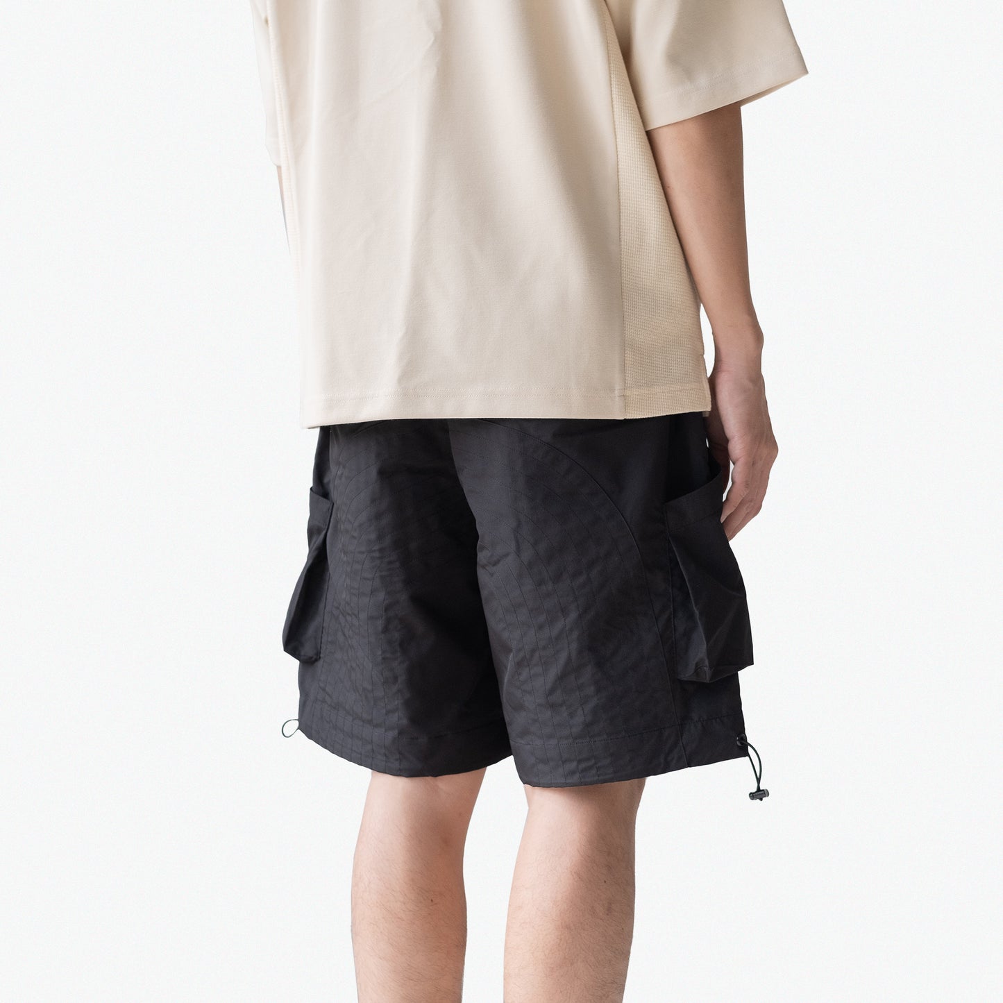 Shorts 2-tone / Poly - Black - BEV C multi label store