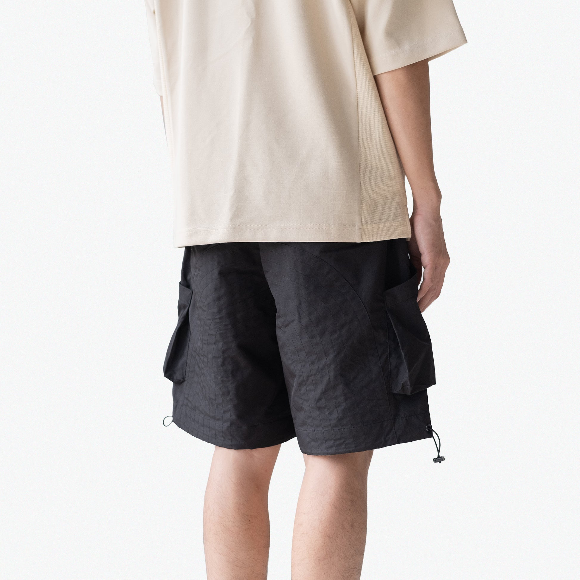 Shorts 2-tone / Poly - Black - BEV C multi label store