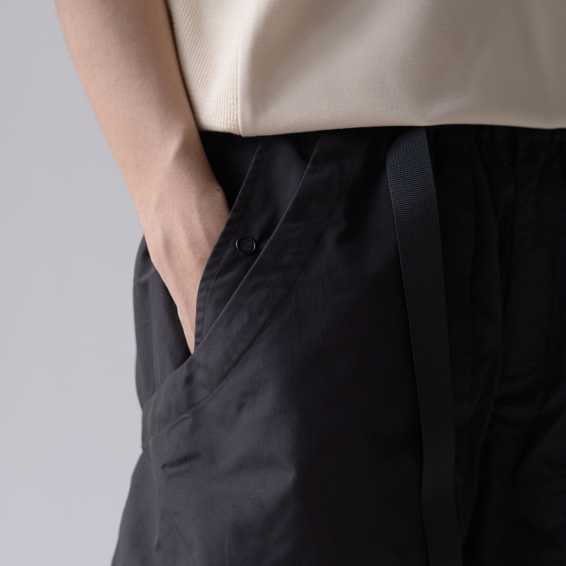 Shorts 2-tone / Poly - Black - BEV C multi label store
