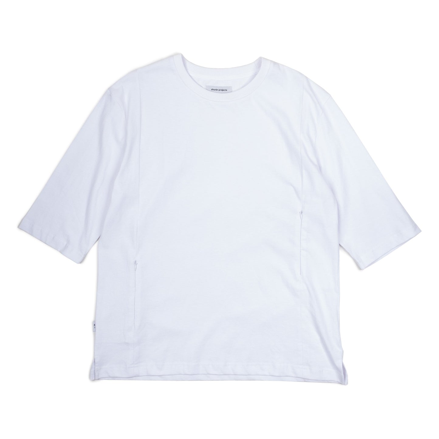 Zipped Pockets Tee - White - BEV C multi label store