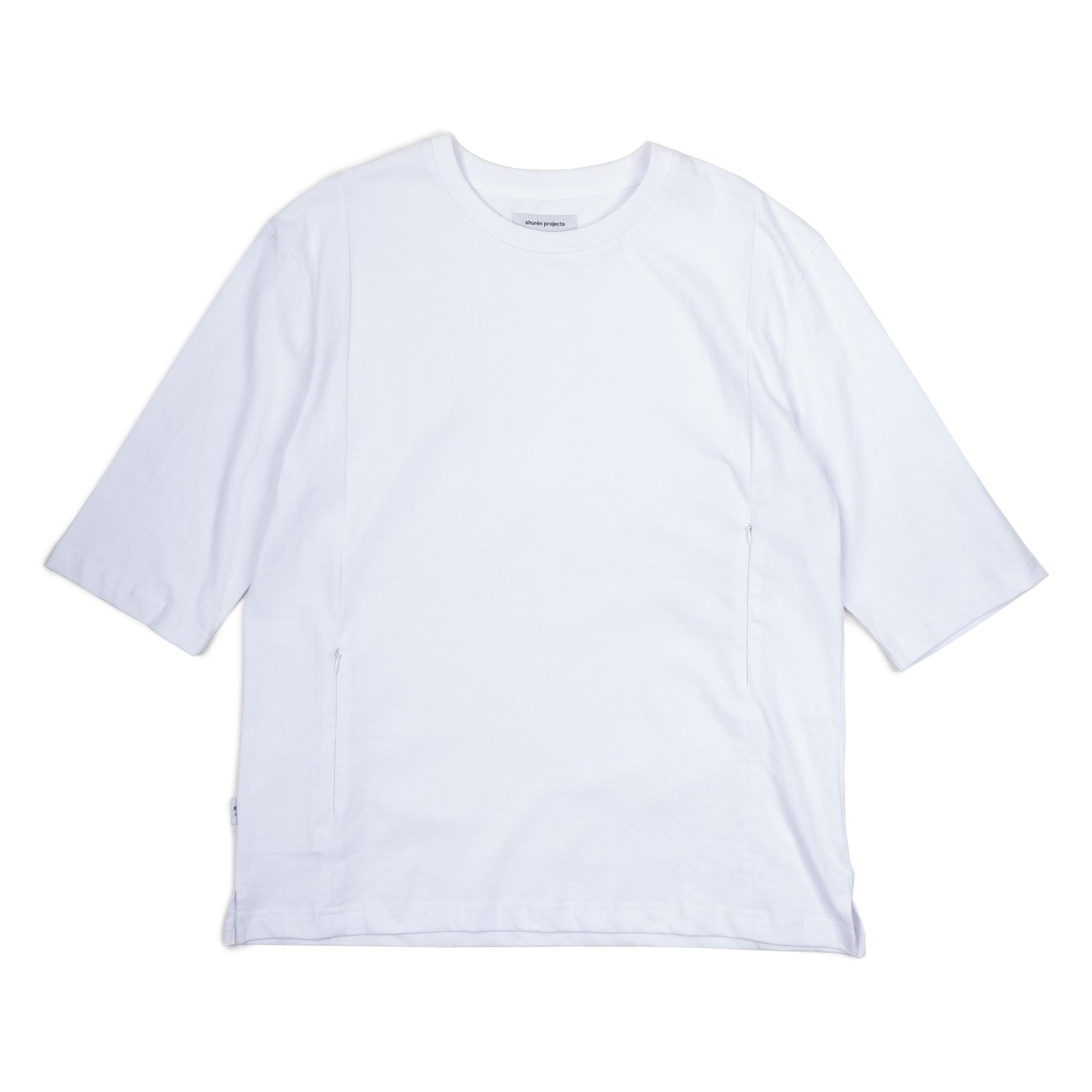 Zipped Pockets Tee - White - BEV C multi label store